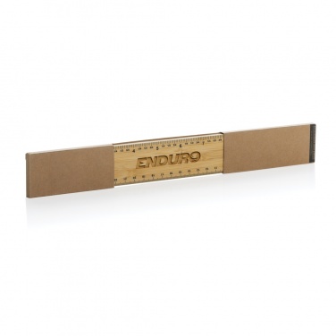 Logo trade promotional products picture of: Timberson extra thick 30cm double sided bamboo ruler