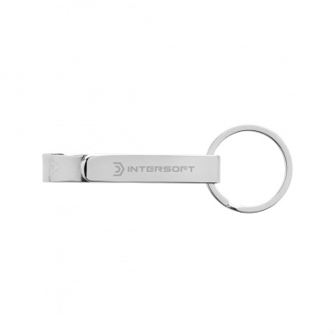 Logotrade corporate gift picture of: RCS recycled zinc alloy bottle opener keychain