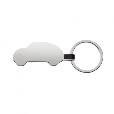 Logo trade promotional gifts image of: RCS recycled zinc alloy car keyring