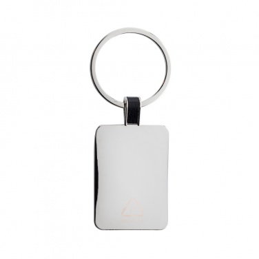 Logo trade promotional giveaway photo of: RCS recycled zinc alloy rectangle keyring