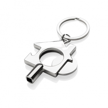 Logotrade promotional merchandise photo of: RCS recycled zinc alloy 3 in 1 keychain