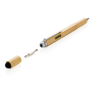 Logotrade promotional gift picture of: Bamboo 5-in-1 toolpen