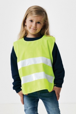 Logo trade corporate gifts image of: GRS recycled PET high-visibility safety vest 3-6 years