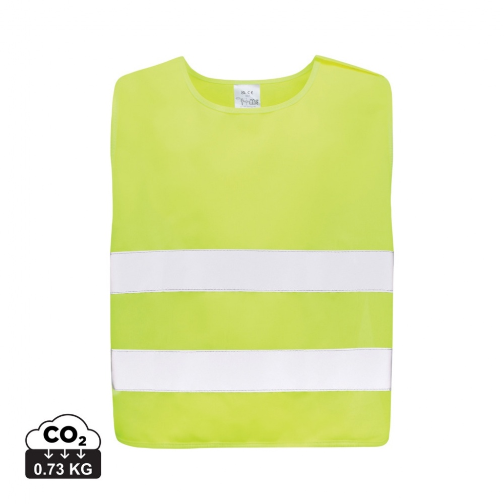 Logotrade promotional item image of: GRS recycled PET high-visibility safety vest 7-12 years