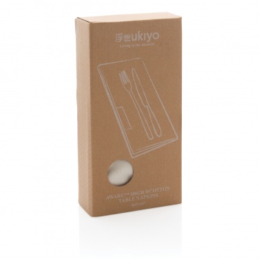 Logo trade promotional products picture of: Ukiyo Aware™ 180gr rcotton table napkins 4pcs set