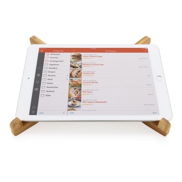 Logotrade promotional gift picture of: Bamboo portable laptop stand