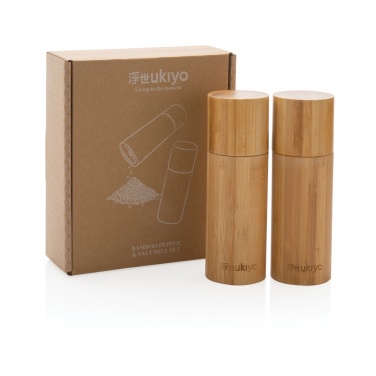 Logotrade advertising product picture of: Ukiyo bamboo salt and pepper mill set