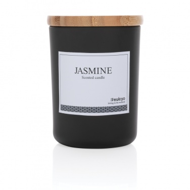 Logo trade corporate gifts image of: Ukiyo deluxe scented candle with bamboo lid