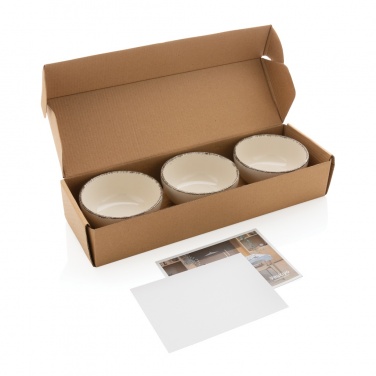 Logo trade promotional products picture of: Ukiyo 3pc serving bowl set with bamboo tray