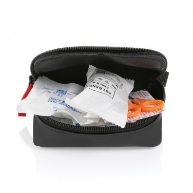 Logo trade promotional gifts picture of: RCS recycled nubuck PU pouch first aid set mailable