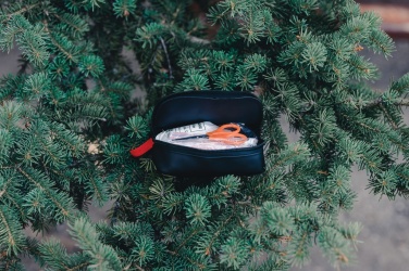 Logotrade advertising product picture of: RCS recycled nubuck PU pouch first aid set mailable