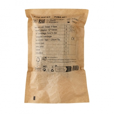 Logo trade corporate gifts picture of: RCS recycled nubuck PU pouch first aid set mailable