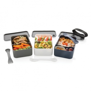Logotrade corporate gift picture of: GRS recycled PP lunch box with spork