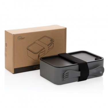 Logo trade advertising product photo of: GRS recycled PP lunch box with spork