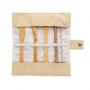 Logotrade promotional merchandise image of: Reusable bamboo travel cutlery set