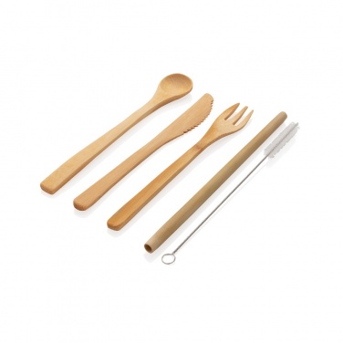 Logotrade promotional merchandise photo of: Reusable bamboo travel cutlery set