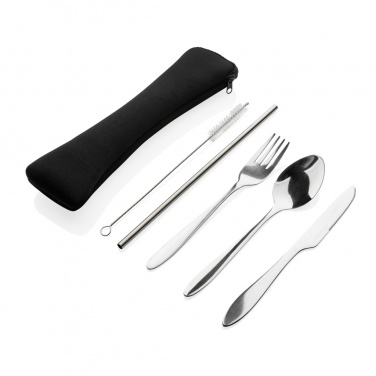 Logotrade corporate gifts photo of: 4 PCS stainless steel re-usable cutlery set