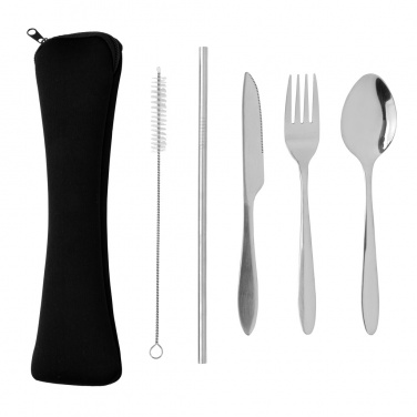 Logo trade corporate gift photo of: 4 PCS stainless steel re-usable cutlery set