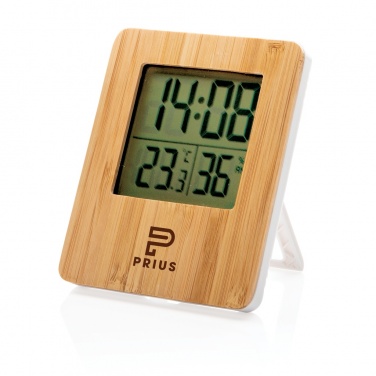 Logo trade corporate gifts image of: Bamboo weather station