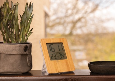 Logotrade promotional items photo of: Bamboo weather station