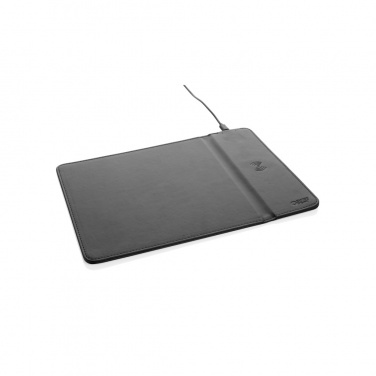 Logo trade promotional merchandise photo of: Swiss Peak RCS recycled PU 10W wireless charging mousepad
