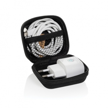 Logo trade promotional gift photo of: Boost RCS reycled PET 20W type C 2 pcs charging set