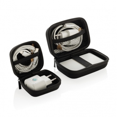 Logo trade corporate gifts image of: Boost RCS reycled PET 20W type C 2 pcs charging set