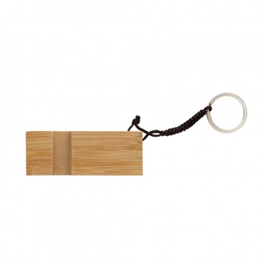 Logotrade promotional item image of: Standkey bamboo keychain phone stand