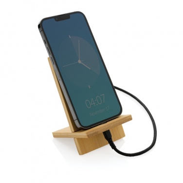 Logo trade promotional products picture of: Bamboo phone stand in kraft box