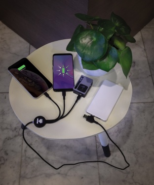 Logotrade promotional merchandise image of: Light up logo 6-in-1 cable