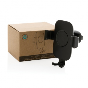 Logotrade promotional giveaways photo of: RCS recycled plastic 10W wireless charging car holder