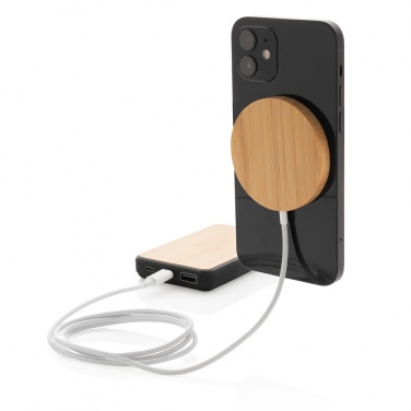 Logotrade promotional giveaway image of: 10W bamboo magnetic wireless charger