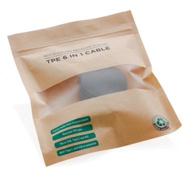 Logotrade promotional merchandise picture of: RCS standard recycled plastic and TPE 6-in-1 cable