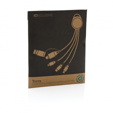 Logo trade promotional gift photo of: Terra RCS recycled aluminium 6-in-1 charging cable