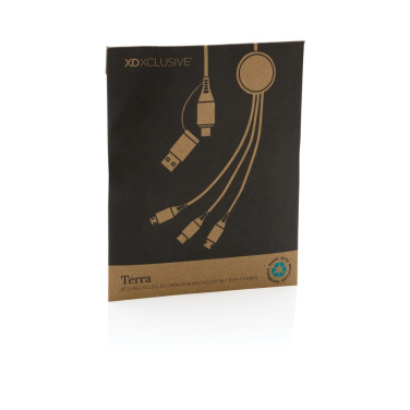 Logo trade promotional merchandise picture of: Terra RCS recycled aluminium 120cm 6-in-1 cable
