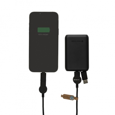 Logo trade promotional giveaway photo of: Oakland RCS recycled plastic 6-in-1 fast charging 45W cable