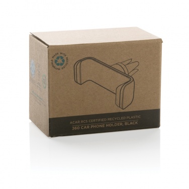 Logo trade promotional products image of: Acar RCS recycled plastic 360 degree car phone holder