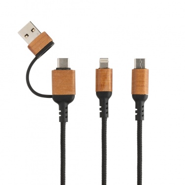 Logotrade corporate gift picture of: Ohio RCS certified recycled plastic 6-in-1 cable