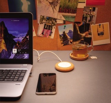 Logotrade advertising product image of: Cork and Wheat 5W wireless charger