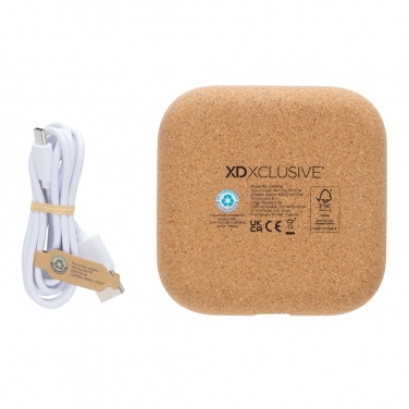 Logotrade promotional item image of: Oregon RCS recycled plastic and cork 10W wireless