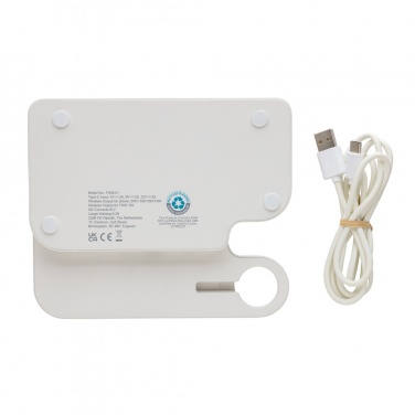 Logotrade promotional product image of: Joltz RCS recycled plastic dual 15W charger with iWatch slot