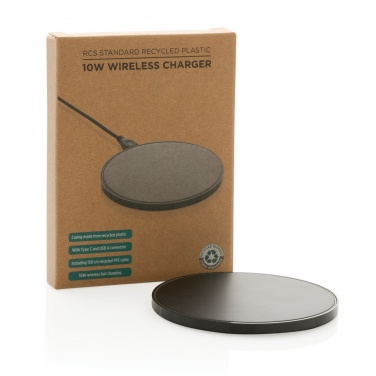 Logotrade promotional giveaway image of: RCS standard recycled plastic 10W wireless charger