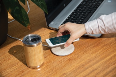 Logo trade promotional giveaways image of: 5W Wheat straw wireless charger