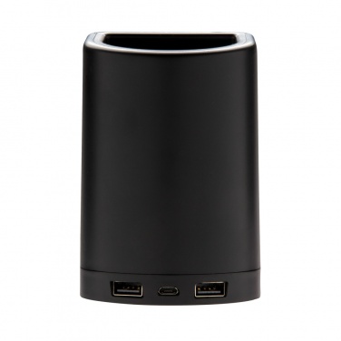 Logo trade promotional merchandise picture of: Light up logo 5W wireless charging pen holder