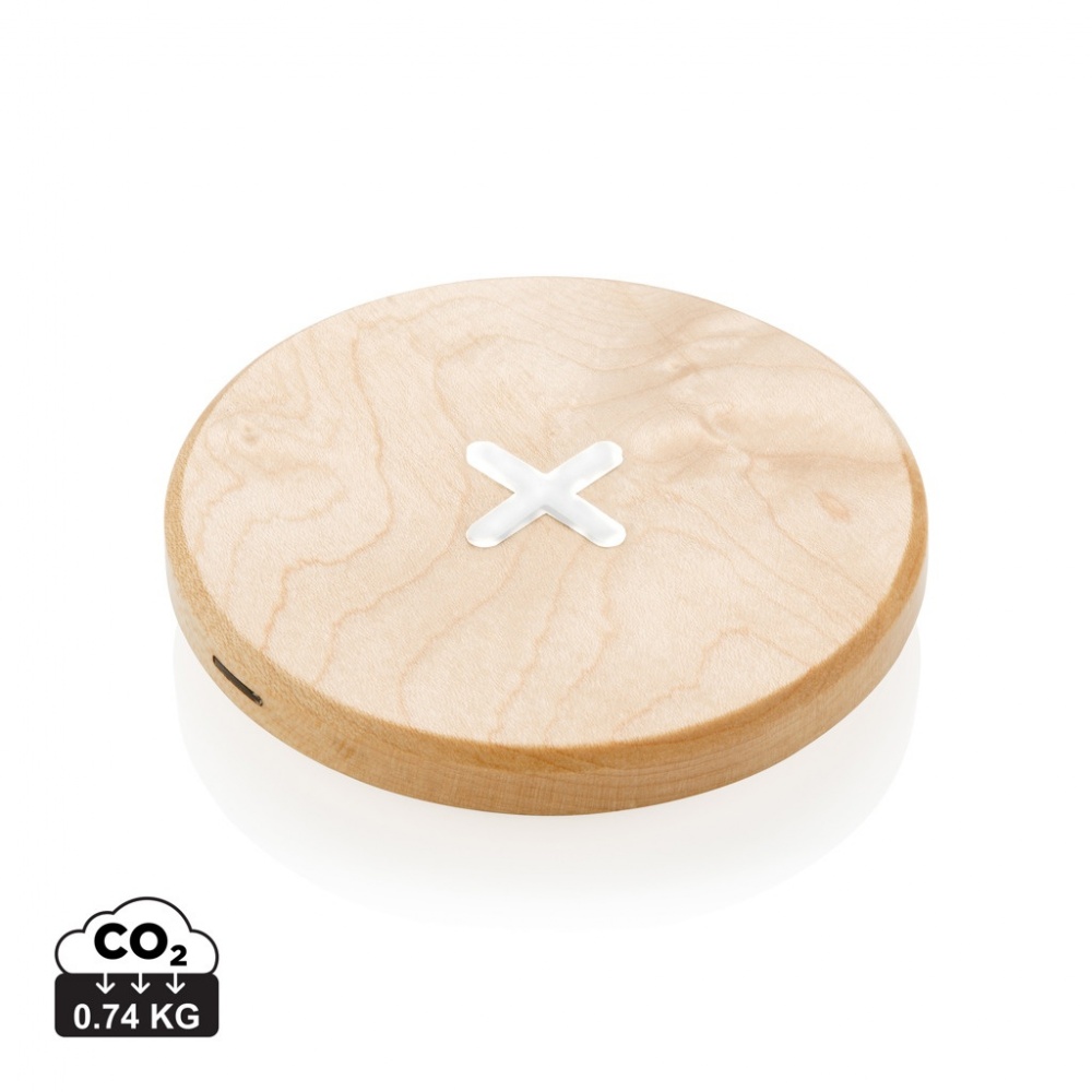 Logo trade promotional giveaway photo of: 5W wood wireless charger