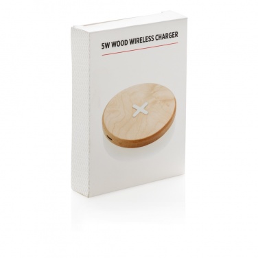 Logo trade promotional giveaway photo of: 5W wood wireless charger
