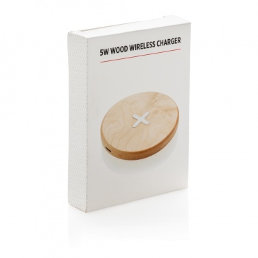 Logo trade promotional merchandise image of: 5W wood wireless charger