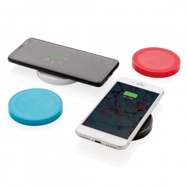 Logo trade promotional gifts picture of: 5W wireless charging pad round