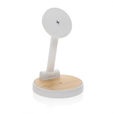 Logo trade corporate gifts picture of: Ontario RCS rplastic 15W magnetic charging 2 in 1 stand