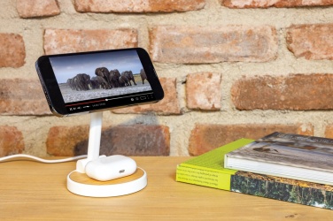 Logotrade advertising product image of: Ontario RCS rplastic 15W magnetic charging 2 in 1 stand